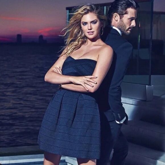 EXPRESS Black Bandage Strapless Sweetheart Dress - S - Picture 4 of 8